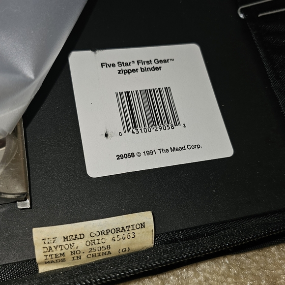 Mead Five Star Trapper Keeper Black 3 Ring Binder Zipper School Student VTG 1991 - Picture 9 of 11